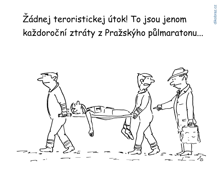 Václav Veverka vtipy č.6149 - Pražský půlmaraton