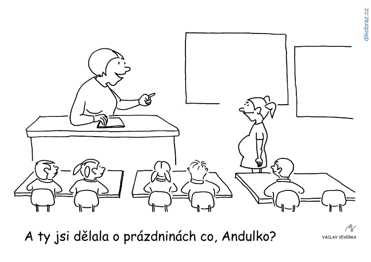 Václav Veverka vtipy č. - první školní den 2018