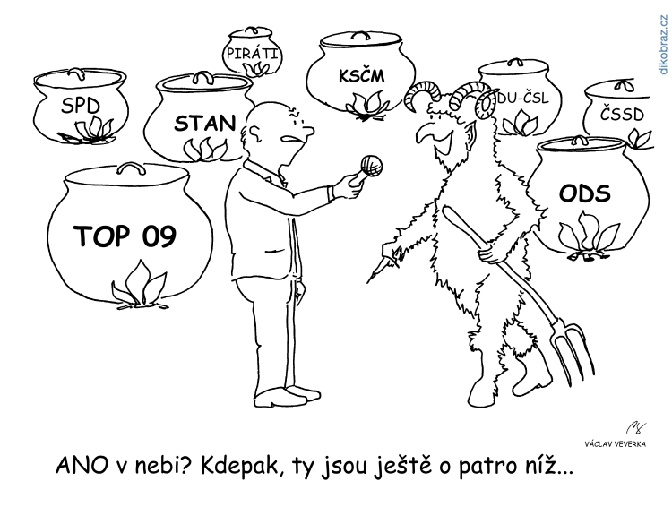 Václav Veverka vtipy č. - Domácí politika 2018