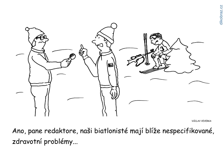 Václav Veverka vtipy č. - biatlonová sezona