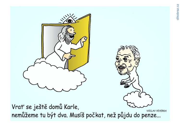Václav Veverka vtipy č.7079 - Smrt Karla Gotta