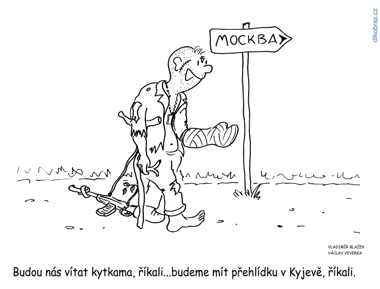 Václav Veverka, Vladimír Blažek vtipy č.44283 - Rusko napadlo Ukrajinu