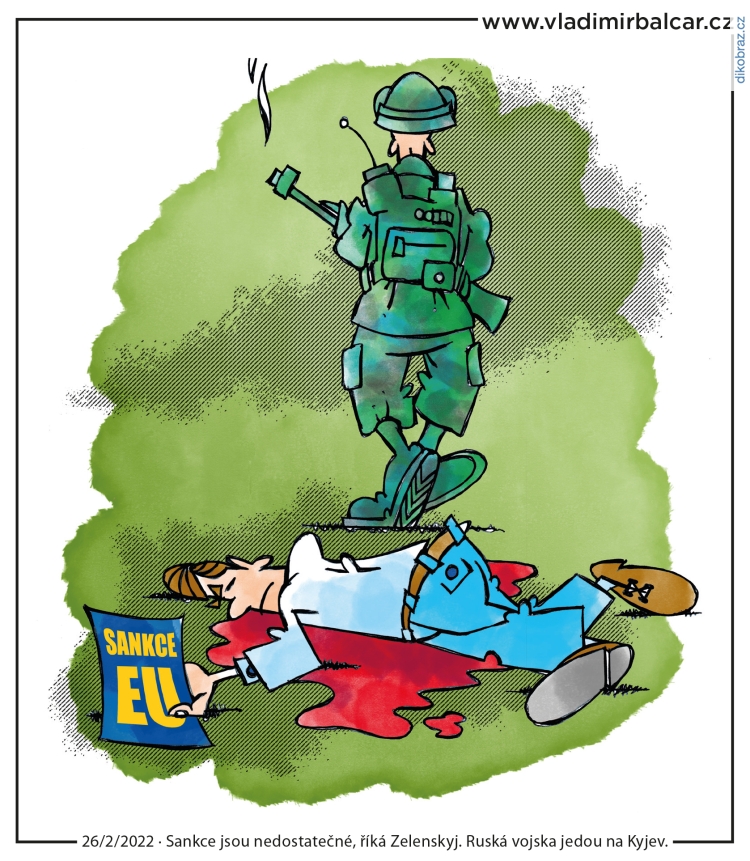 Vladimír Balcar vtipy č.43621 - Rusko napadlo Ukrajinu