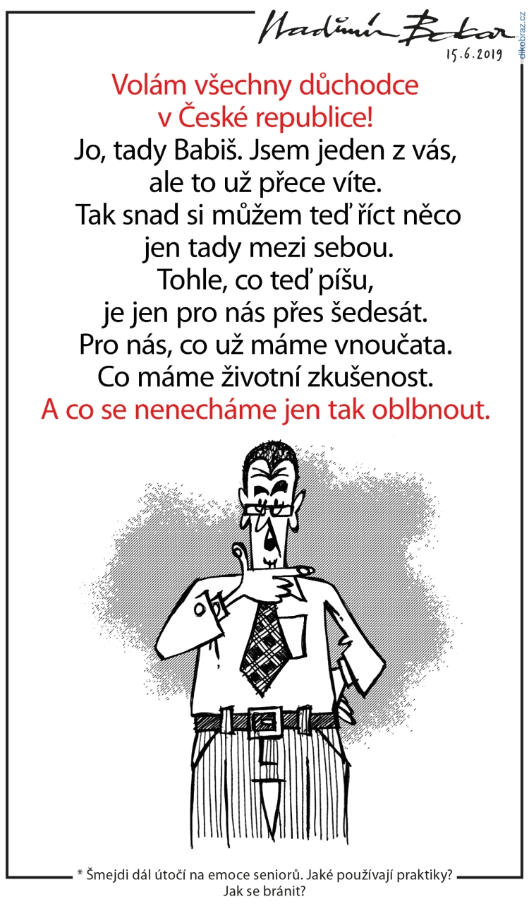 Vladimír Balcar vtipy č.7036 - Domácí politika 2019