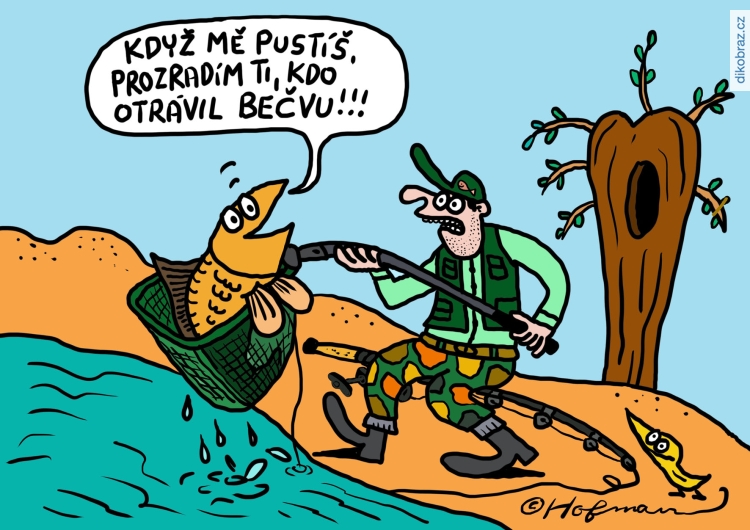 Zdeněk Hofman vtipy č.49869 - Znečištění Bečvy kyanidem