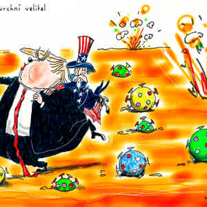 Alan Moir vtipy č. - Přístup Trumpa během koronaviru