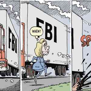Robert Ariail vtipy č.3704 - Hillary Clintonová vs FBI