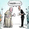 Chappatte č. - Obama se sešel s papežem Františkem